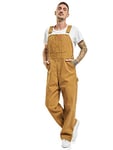 Dickies Men's Bib Smooth Straight Dungarees, Brown (Rinsed Brown), W36/L34 (Manufacturer Size: W36/L34)