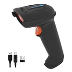 Tera Pro 3 en 1 Bluetooth CCD Scanner de Codes Barres 2,4 G sans Fil et 1D Lecteur de Codes Barres Filaire USB avec Indicateur de Niveau de Batterie 2500 Pixels pour Codes Barres,T5100C