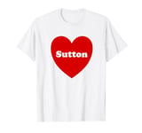 I Love Sutton Heart Cute Sutton Name T-Shirt