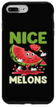 Coque pour iPhone 7 Plus/8 Plus Joli jeu de mots à la pastèque I Nice Melons