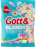 Godt og Blandet Fizzy Pop - Forskjellige Sure og Brusende Vingummibiter 130 gram