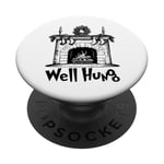 Well Hung Funny Adult Joke Stockings By Fireplace Christmas PopSockets Adhesive PopGrip