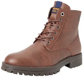 JACK & JONES Men's Jfwbernie Boat PU lace-up Ankle Boots, Cognac, 9.5 UK