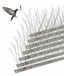 AOKKR Pic Anti Pigeon, 8,6 mètres Pique Anti Pigeon pour Balcon 33 cm x 26 Pièces, Pic Anti Oiseaux pour Fenêtre, Toit et Gouttière, Empêcher Efficacement l'Atterrissage et la Nidification