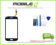 vitre tactile pour le SAMSUNG GALAXY CORE i8260 noir avec adhésif + outil