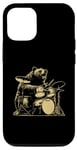 Coque pour iPhone 12/12 Pro L'ours de la batterie du batteur joue un musicien de