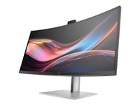 Hp 734Pm - Series 7 Pro - Led-Skärm - Böjd - 34" - 3440 X 1440 Wqhd @ 120 Hz - Ips Black - 400 Cd/M² - 2000:1 - Displayhdr 400 - 5 Ms - Thunderbolt 4, Hdmi, Displayport, Usb-C - Högtalare - Svart, Silver