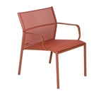 Fermob - Cadiz Low Armchair Red Ochre 20 - Röd - Matstolar utomhus - Metall/Syntetiskt