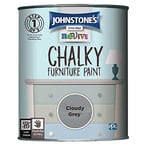 Johnstone's 423261 Chalky Furniture Paint Cloudy Grey 0.75 L