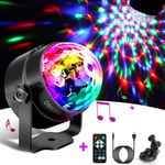 Discokula LED-festlampa musikstyrd disco ljuseffekter disco ljus med USB KLB