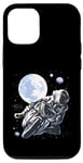 iPhone 13 Astronaut Riding Motorbike Moon Space Adventure Stars Design Case