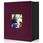 Album Photo 10x15 1000 Pochette, Grand Geant Format Lin Tissu Album pour Horizontal Vertical Photos Violet