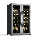 Klarstein Wine Refrigerator Bar 24 bottles 2 zones LED Wine Fridge Beer Cooler