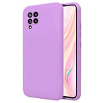 TBOC Coque pour Samsung Galaxy A42 5G - Galaxy A42 [6.6"] Étui Rigide [Lila] Silicone Liquide [Doux] Intérieure en Microfibre [Protège l'Appareil Photo] Antidérapant Résistant Rayures