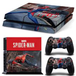 TN-PS4-7099-Anime Spider Man Venom Vinyyli Ihotarra PS4-konsoliin ja 2 ohjaimeen Tarra kansipelitarvikkeet