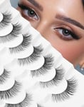 Onlyall Lashes Natural Look False Eyelashes Gradient Volume Lashes Soft Eye Lashes Fluffy False Lashes 8MM-14MM A18