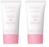 FOREO LUNA Micro-Foam Cleanser 2.0 - Nettoyant Visage - Gel Nettoyant Visage - Vitamine E - Soins pour le Visage - Gommage Visage - Nettoyant Point Noir - Acides Aminés - Végan - Soin visage - 20 ml