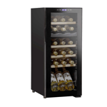 Baridi 18 Bottle Dual Zone Drinks Wine Cooler Fridge Touch Screen LED Black