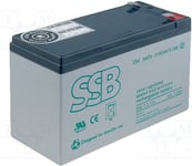 Ssb Sbl 7.2-12L Ssb Battery 12V/7.2Ah T2 Lifetime 10-12 Years - 6.3Mm Faston