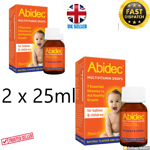 2  Abidec Kid and Baby Multivitamin Drops Aids Healthy Growth - Contains Vitamin