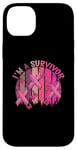 Coque pour iPhone 14 Plus Ruban rose « Im A Survivor » pour la sensibilisation au cancer du sein