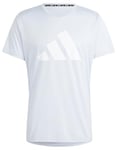 adidas Homme Run It Stripes Tee, Halo Blue, L