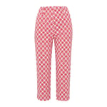 Swing Out Sister Ladies Pull-On Capris in Pink and Mandarin with Mosaic Pattern