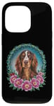 iPhone 13 Pro Cute Irish Setter dog with flowers Case