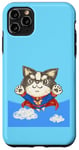 Coque pour iPhone 11 Pro Max chihuahua super-héros mignon chien chiot animal de compagnie drôle animal art illustration