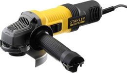 Stanley Fatmax Meuleuse D'Angle 850W 115Mm 12000 Trs/Mn Système Anti-Redémarrage Revêtement Grip Poignée Latérale 3 Positions Sans Malette De Transport Gamme Fatmax Robuste Et Ergonomique Fmeg210-Qs