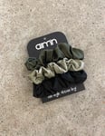 Aim’n 3-Pack Scrunchie Khaki/Black/Wild Olive