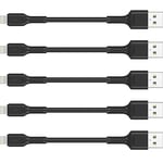 10cm iPhone Charge Cable Short, 5 Pack USB A to Lightning Cord for Fast Charging Stations Compatible with Apple iPhone 12 11 Pro Max Xs 8 7 6 5 Plus, iPad Air/Mini