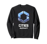 Cities Skylines II Game Logo City Builder White Sweatshirt