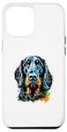 Coque pour iPhone 12 Pro Max Gordon Setter Pop Art et Splash Art Gordon Setter