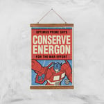 Transformers Conserve Energon Poster Art Print - A3 - Wooden Hanger