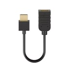 Short 10cm Flexible HDMI Adapter Cable - 4k HDMI Male to Female