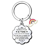 Lumengqi Porte Clef Amoureux Couple Cadeau D'anniversaire Femme Homme Porte-Clés Je T'aime Petite Amie Cadeau Copine Petit ami Cadeaux de Noël Cadeau de la Saint-Valentin (1)