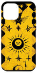 Coque pour iPhone 12 Pro Max Jaune Pop Art à carreaux Occulte Gothique Dark Satanique Motif