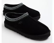 UGG Men's Tasman Slippers, Black Suede, Sheepskin-lined, UK 8