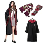 Vuxna Barn Harry Potter Fancy Dress Kappa Kostym Cosplay 3st Set 155cm