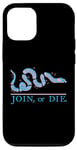 Coque pour iPhone 12/12 Pro Join or Die Snake Drapeau rétro vintage années 80