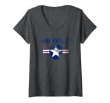 Womens Vintage Air Force Roundel - USAF V-Neck T-Shirt