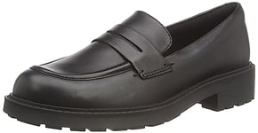 Clarks Women's Orinoco2 Penny Loafer, Black Leather, 4 UK