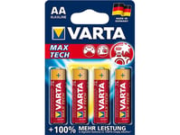 Varta Max Tech 04706 - Batteri 4 X Aa-Typ