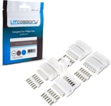 Litcessory 6-Pin to Cut-End Connector for Philips Hue Lightstrip Plus (4 Pack, 
