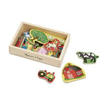 Melissa & Doug Aimants en bois La Ferme, 20 Animaux magnétiques, Jouet Montessori en bois, Jouet créatif, Jouet éducatif, Jouet de développement, Cadeau pour garçon ou fille de 3 4 5 6 7 ans