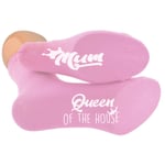 Mum Queen of the House Pale Pink Ladies Socks UK Size 3.5-7.5 - N1067