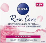 NIVEA Soft Rose 24h Day Cream (50 ml), Face Care with Rose Water and Hyaluron