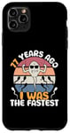 Coque pour iPhone 11 Pro Max Vintage Legend 77 Years Ago I Was The Fastest Men Women Bday