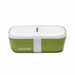 PANTONE™ - Porte-déjeuner style Bento Box avec séparateur interne et valve d'évent - Boîte à lunch pour bureau et université - Boîte hermétique pour schiscetta déjeuner, 12 x 7 x 20,7 cm, vert clair